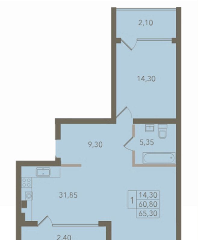 квартира р-н Светлогорский г Светлогорск ул. Дюнная, д. 21, корп. 2 фото 13