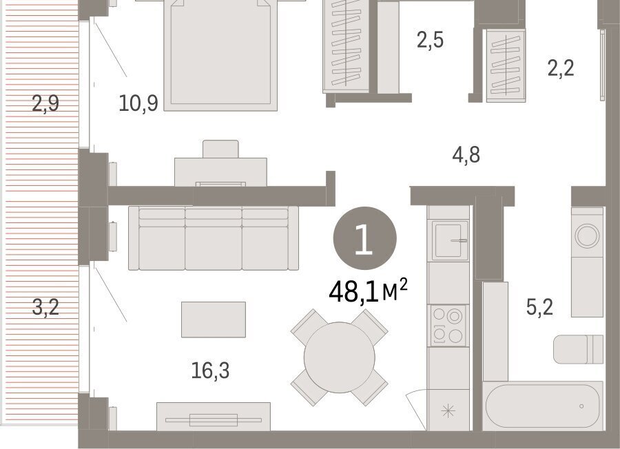 квартира г Тюмень жилой комплекс На Минской фото 2