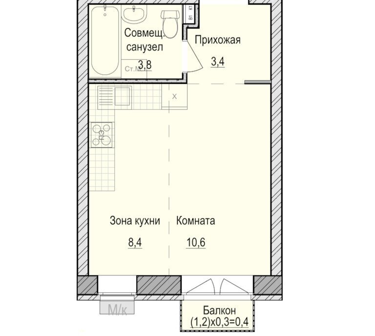 квартира жилой комплекс Санвилл, 5, село Первомайский фото 1