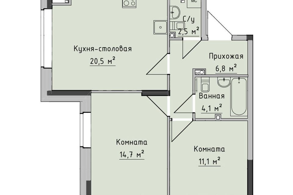 квартира г Ижевск ул Холмогорова 89 Ижевск городской округ фото 1