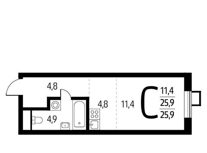 квартира г Москва п Десеновское ул 6-я Нововатутинская 15к/2 метро Ольховая фото 1