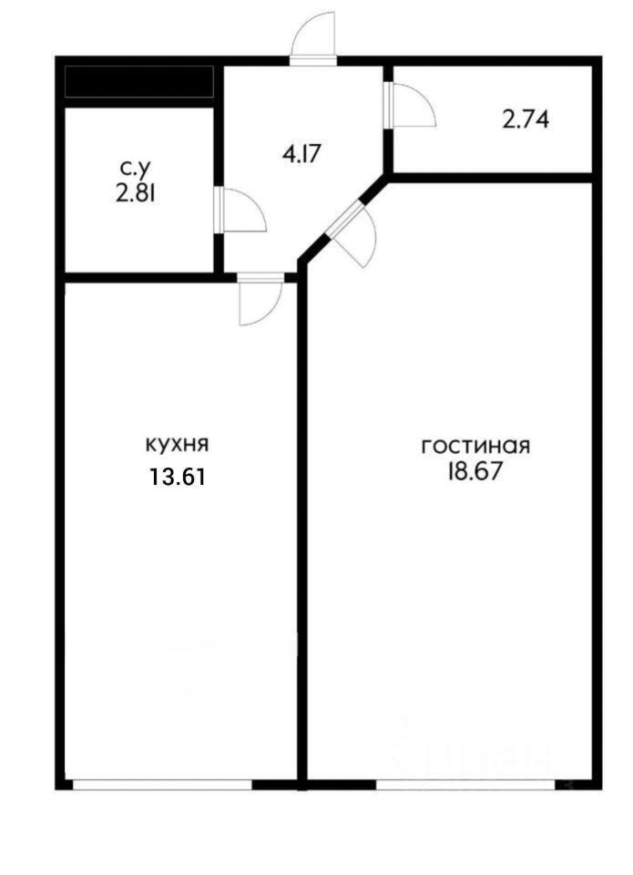 квартира г Краснодар р-н Центральный Zheleznodorozhnaya Ulitsa, 23 корпус 1, Krasnodar, Krasnodarskiy kray, Russia, 350033 фото 9