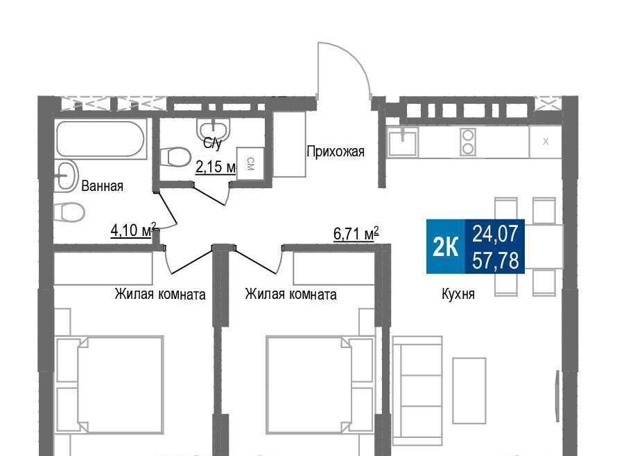 квартира г Новосибирск Заельцовская ул Светлановская 52/4 фото 1