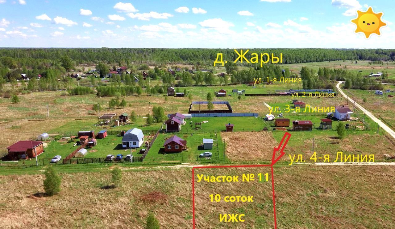 земля р-н Петушинский д Жары муниципальное образование Петушинское, 4-я линия, 11, Петушки фото 1