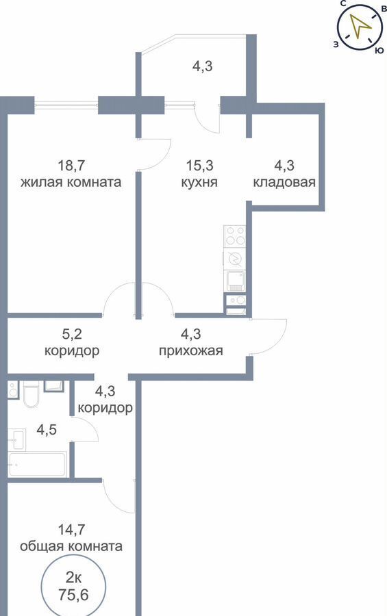 квартира г Нефтеюганск д. 50, 5-й микрорайон фото 1