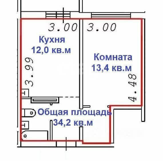 квартира г Новосибирск р-н Калининский Заельцовская ул Фадеева 66 фото 2