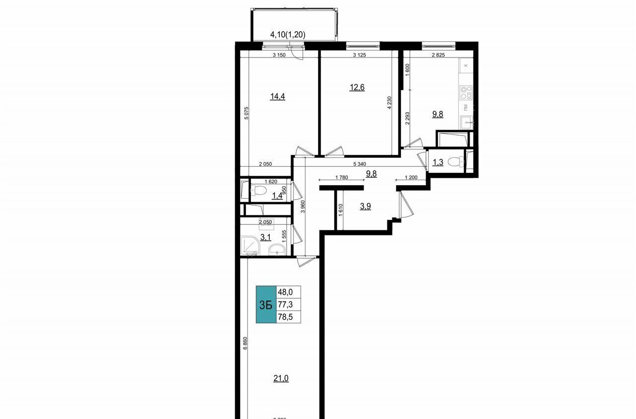 квартира г Одинцово Баковка мкр. 6-6а, ЖК «ОДИНЦОВО СИТИ» фото 1