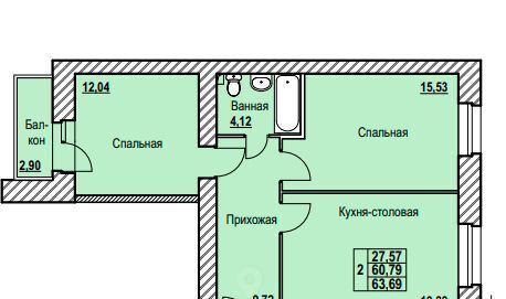 квартира г Ярославль р-н Дзержинский Северный жилрайон, 9-й мкр фото 1