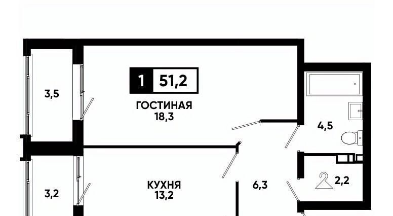 квартира г Ставрополь р-н Промышленный ул Андрея Голуба 14к/3 фото 1