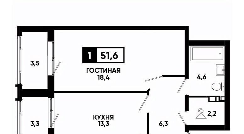 квартира г Ставрополь р-н Промышленный ул Андрея Голуба 14к/2 концептуальный район «Кварталы 17/77» фото 1