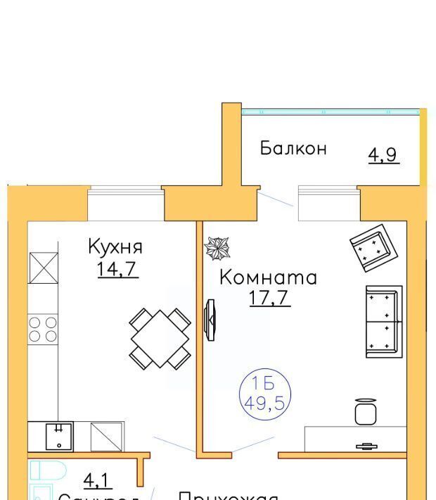 квартира р-н Тюменский п Московский ул Новая 15 фото 1