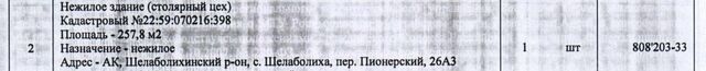 офис с Шелаболиха пер Пионерский 26а Шелаболихинский сельсовет фото