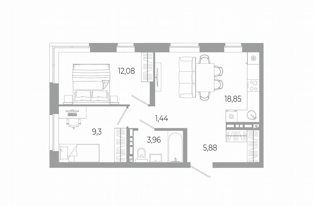 квартира г Екатеринбург Академический ул Амундсена 2 фото 1