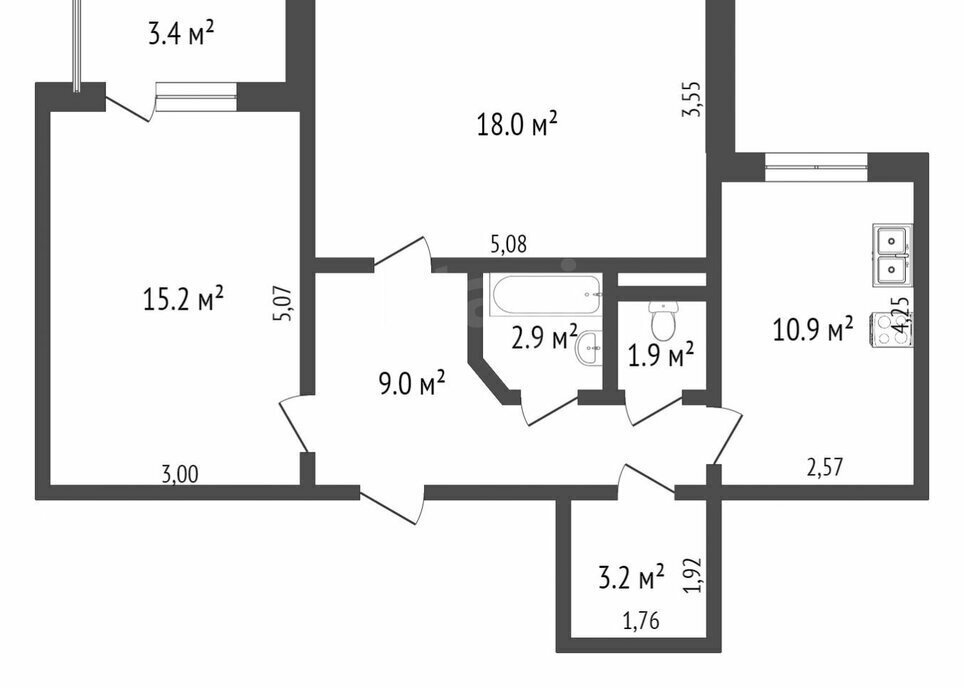 квартира г Тобольск ул 4-я Северная 4 фото 22