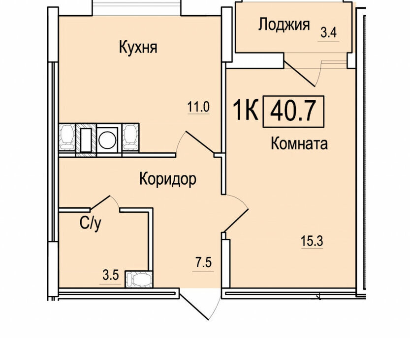 квартира г Смоленск р-н Заднепровский ул Восточная 1-я 7 фото 1