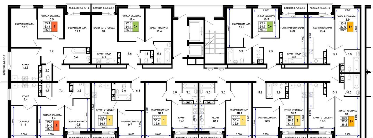 квартира г Краснодар р-н Прикубанский ЖК «Дыхание» фото 2