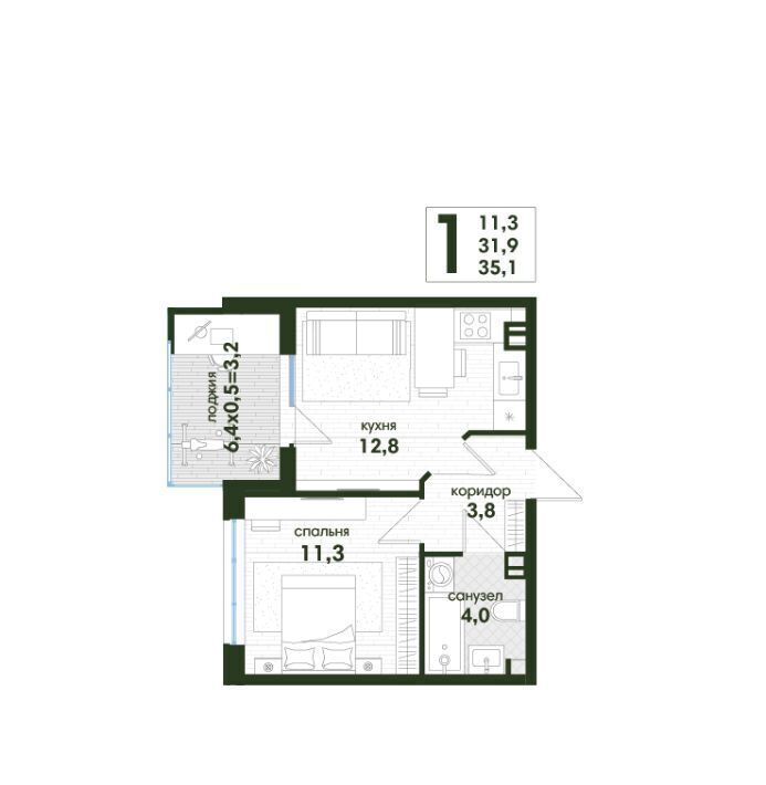 квартира г Краснодар р-н Прикубанский Новая Елизаветка кп фото 1