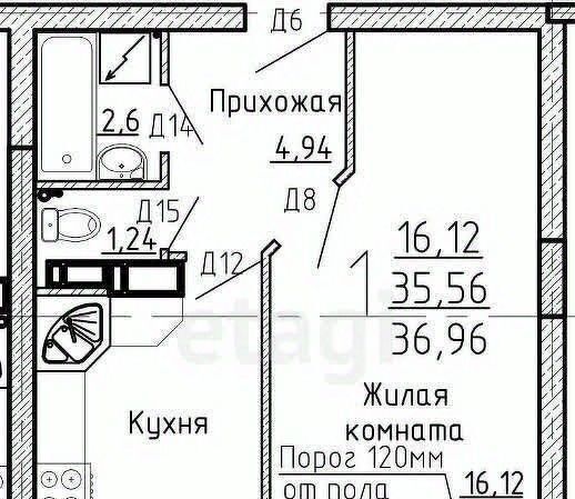 квартира г Воронеж р-н Ленинский ул Станкевича 45 фото 22