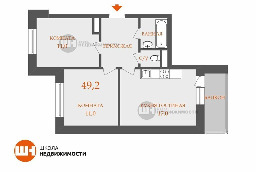 квартира г Санкт-Петербург метро Площадь Мужества р-н Пискарёвка дор Кушелевская 7к/6 ЖК «ЦДС «Кантемировский»» фото 25