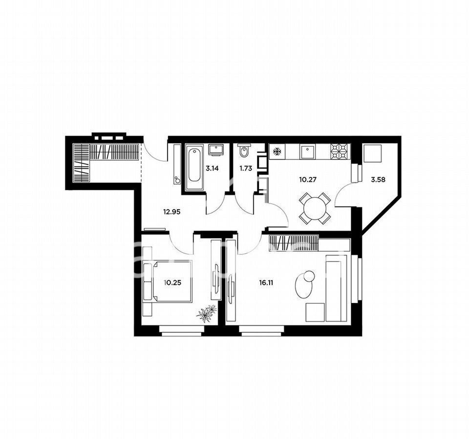 квартира г Самара р-н Кировский ш Московское 53 километр, 18-й фото 6