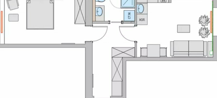 квартира г Омск пр-кт Комарова 21к/1 Кировский АО фото 10