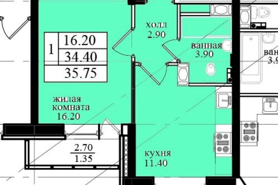 квартира г Санкт-Петербург п Парголово ул Фёдора Абрамова Выборгский, 21 к 3 ст 1 фото 1