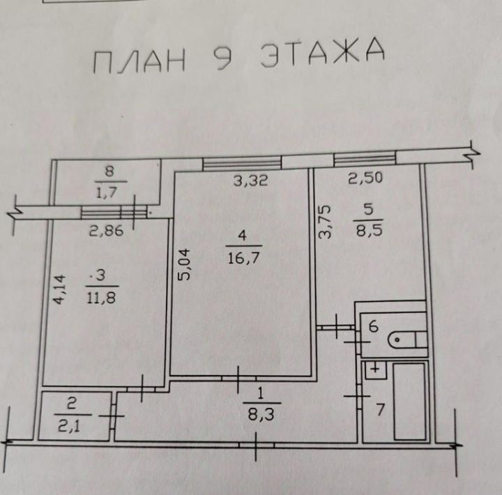 квартира г Набережные Челны р-н Автозаводский пр-кт Автозаводский 49/104 фото 2