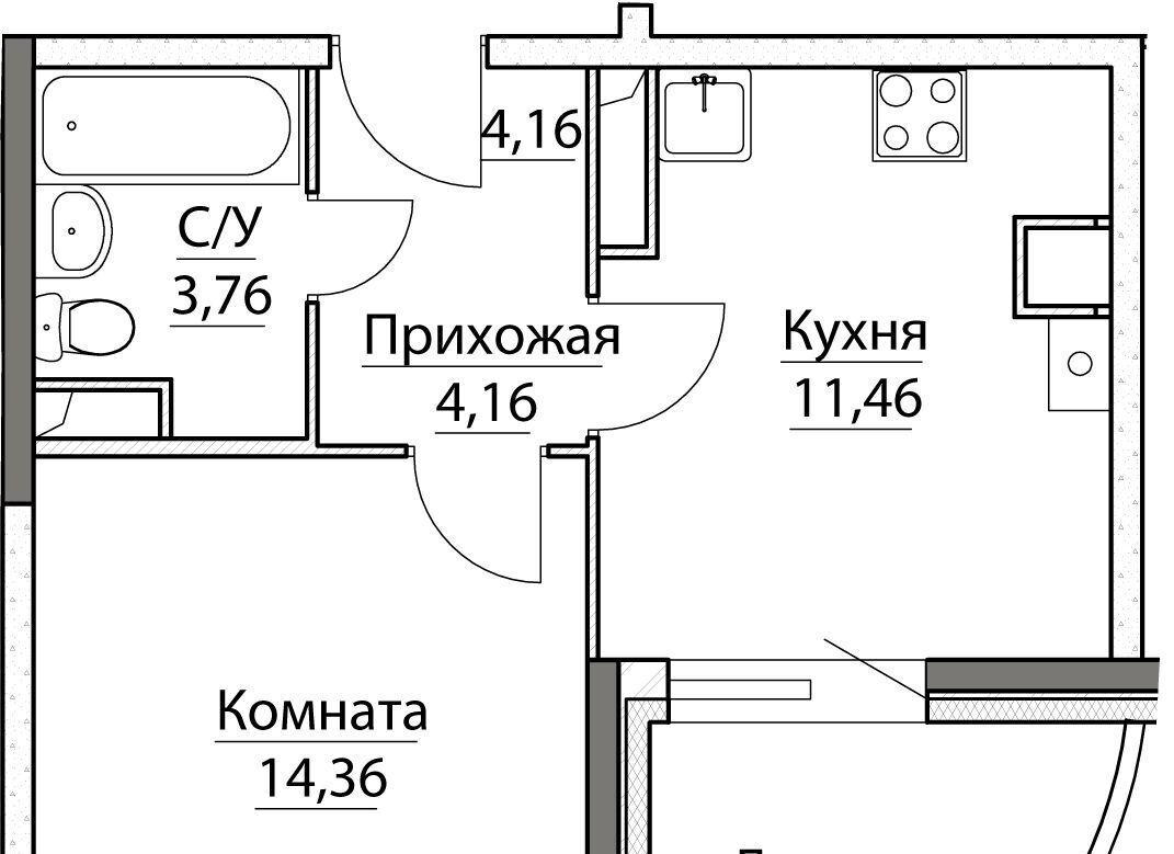 квартира р-н Ярославский п Красный Бор Заволжское с/пос фото 1