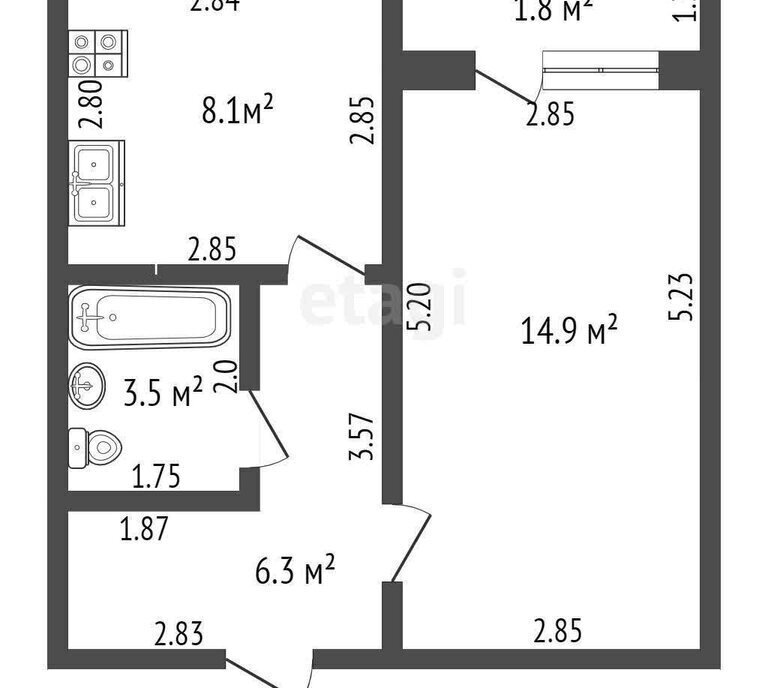 квартира г Стерлитамак ул Артема 137 фото 9