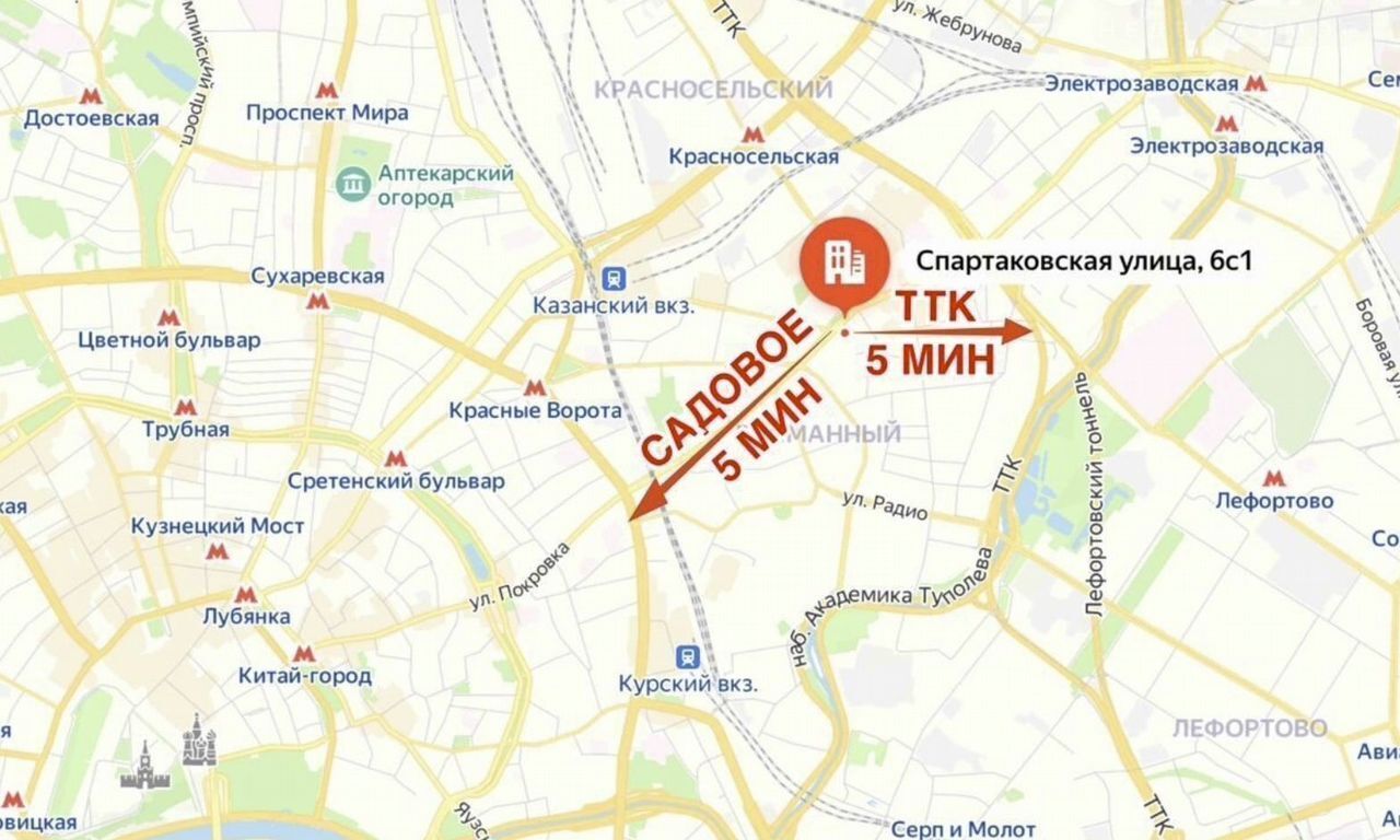 свободного назначения г Москва метро Бауманская ул Спартаковская 6 фото 13