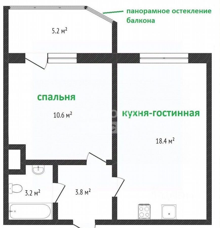 квартира г Сургут р-н Северный жилой ул Есенина 6 Тюменская обл. фото 20