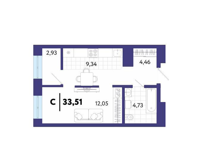 квартира г Тюмень р-н Ленинский ул Малышева 2а корп.1 д. 31 фото 2