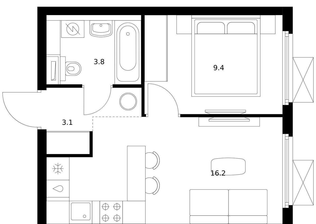 квартира г Мытищи ш Ярославское 2/5 фото 1