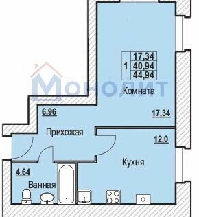 квартира г Ярославль р-н Фрунзенский Дядьково ул Шпальная 26/8 фото 1