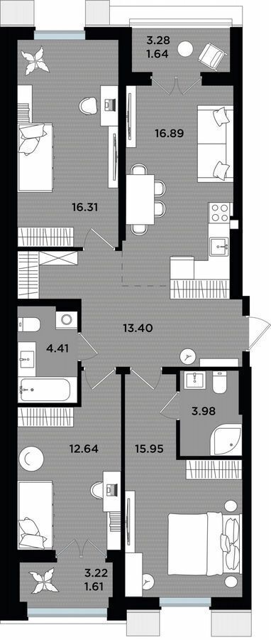 квартира г Пионерский ул Рензаева 3 фото 2