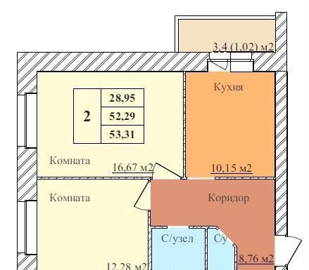 квартира г Ярославль р-н Дзержинский пер 2-й Норский 5 фото 16