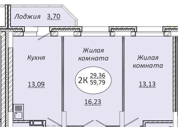 квартира г Новосибирск Золотая Нива ул 2-я Воинская 51 фото 6