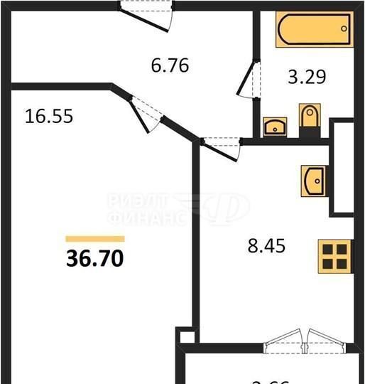 квартира г Калининград р-н Московский ул Аллея смелых 204 корп. 2 фото 2