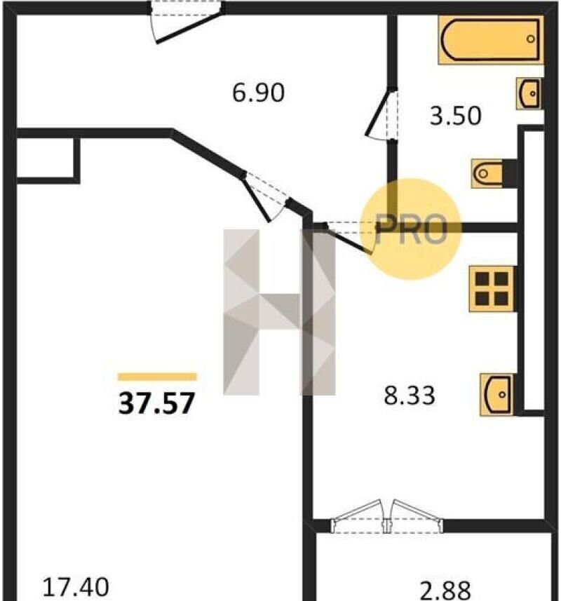 квартира г Калининград р-н Московский ул Аллея смелых 204 корп. 1 фото 9