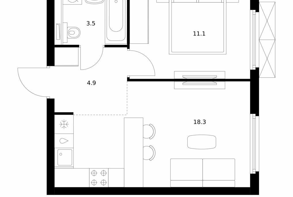 квартира р-н Кстовский д Утечино ул Небесная Автозаводская фото 1