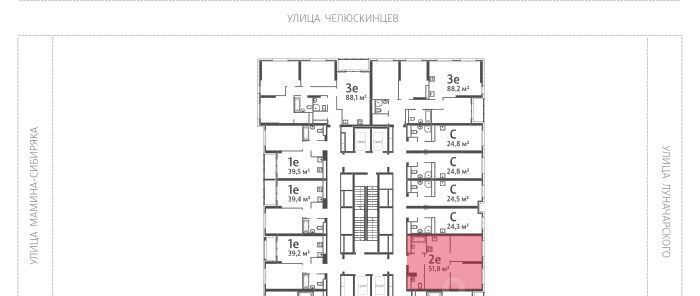 квартира г Екатеринбург Уральская Центральный ЖК «Азина 16» жилрайон фото 2