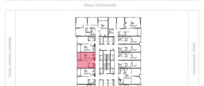 квартира г Екатеринбург Уральская Центральный ЖК «Азина 16» жилрайон фото 2