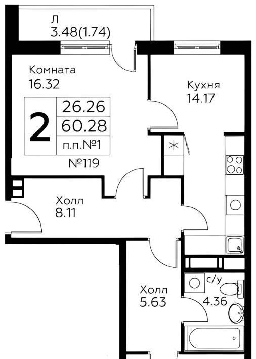 квартира г Москва п Сосенское пр-кт Куприна 40к/1 Потапово фото 2