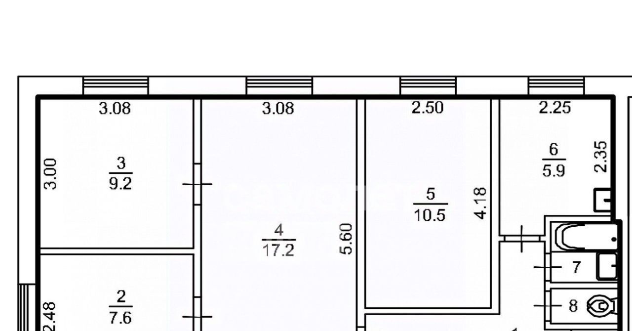 квартира г Томск р-н Ленинский ул Смирнова 38/3 фото 2