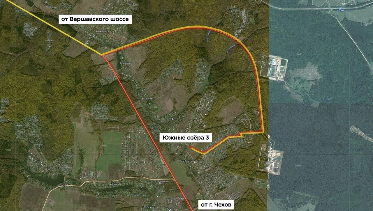 земля городской округ Чехов 46 км, коттеджный пос. Южные озёра-3, Варшавское шоссе фото 4