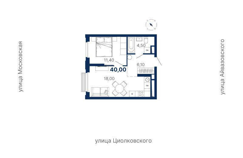 квартира г Екатеринбург Чкаловская ул Мартовская 249/2 фото 1