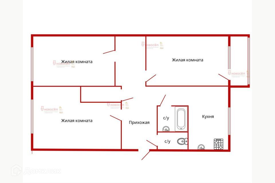 квартира г Екатеринбург ул Посадская 44/4 Екатеринбург, муниципальное образование фото 2