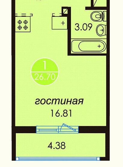 квартира г Ростов-на-Дону ул Ткачева 15 фото 6