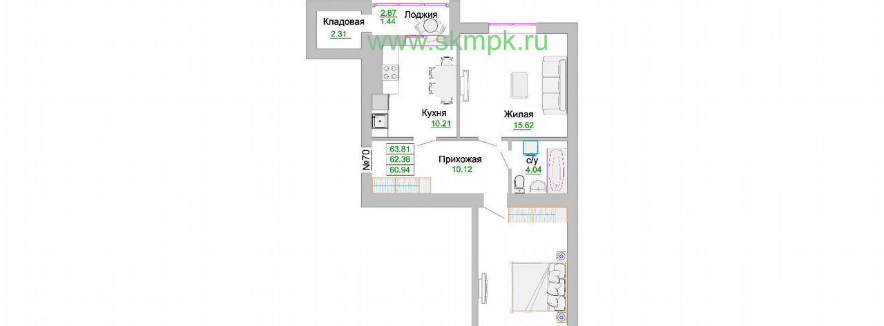 квартира р-н Зеленоградский г Зеленоградск ул Тургенева 3 фото 2