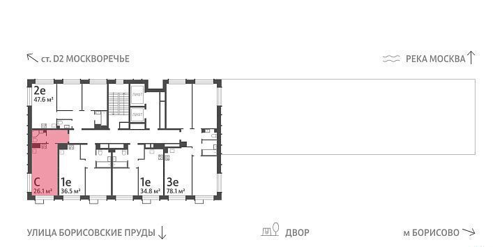 квартира г Москва метро Москворечье ул Борисовские Пруды 1 фото 2